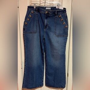 The Loft The Wide Leg High Rise Curvy Jeans NWT